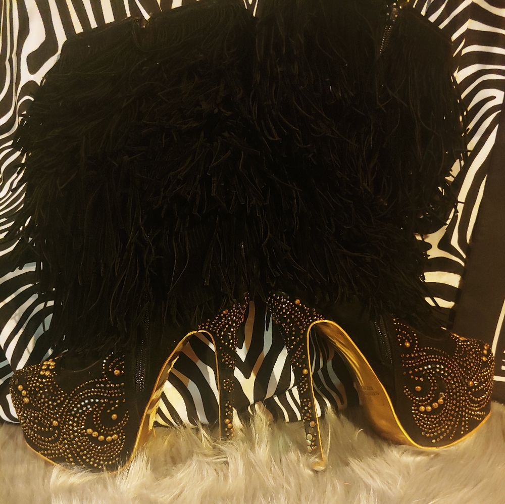 Alba platform mid-calf high heels